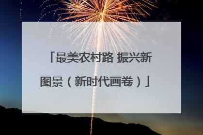 最美农村路 振兴新图景（新时代画卷）
