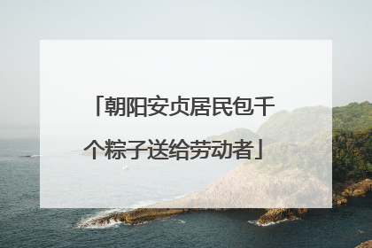 朝阳安贞居民包千个粽子送给劳动者