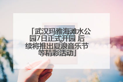 武汉玛雅海滩水公园7日正式开园 后续将推出夏浪音乐节等精彩活动