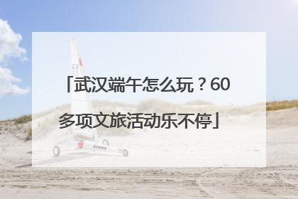 武汉端午怎么玩？60多项文旅活动乐不停