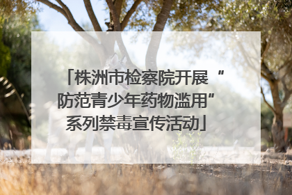 株洲市检察院开展“防范青少年药物滥用”系列禁毒宣传活动