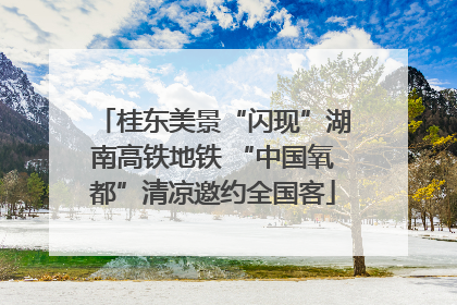 桂东美景“闪现”湖南高铁地铁 “中国氧都”清凉邀约全国客