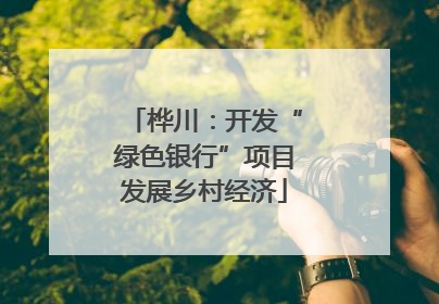 桦川：开发“绿色银行”项目发展乡村经济