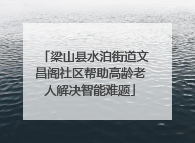 梁山县水泊街道文昌阁社区帮助高龄老人解决智能难题
