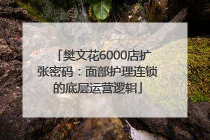 樊文花6000店扩张密码：面部护理连锁的底层运营逻辑