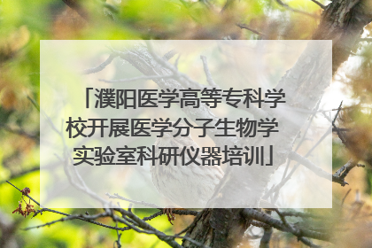 濮阳医学高等专科学校开展医学分子生物学实验室科研仪器培训