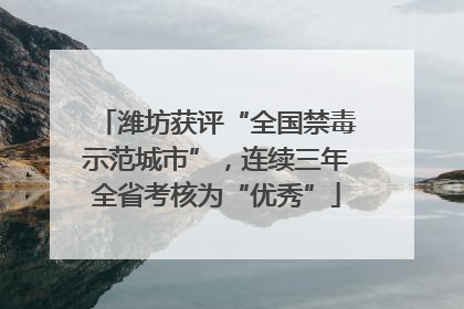 潍坊获评“全国禁毒示范城市”，连续三年全省考核为“优秀”