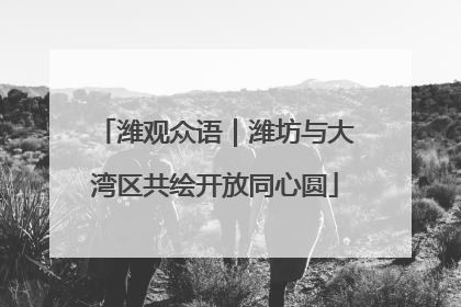 潍观众语｜潍坊与大湾区共绘开放同心圆