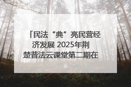 民法“典”亮民营经济发展 2025年荆楚普法云课堂第二期在武汉客厅开讲
