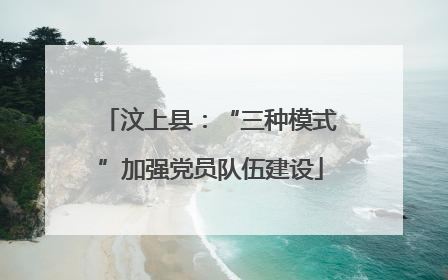 汶上县：“三种模式”加强党员队伍建设
