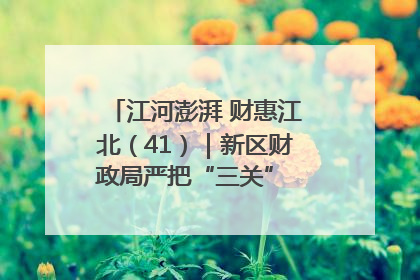 江河澎湃 财惠江北（41）｜新区财政局严把“三关” 绘就“良田美景”