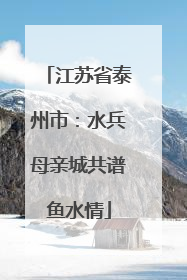江苏省泰州市：水兵母亲城共谱鱼水情
