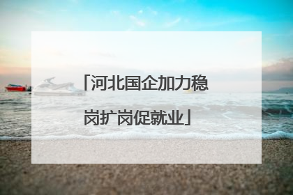 河北国企加力稳岗扩岗促就业