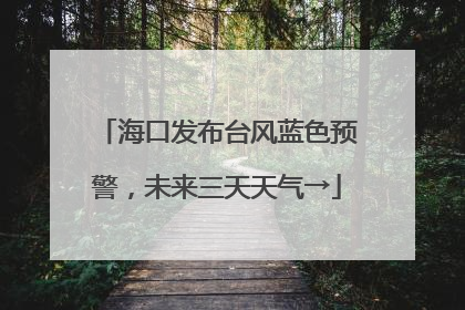 海口发布台风蓝色预警，未来三天天气→