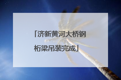 济新黄河大桥钢桁梁吊装完成