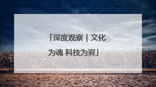 深度观察｜文化为魂 科技为翼