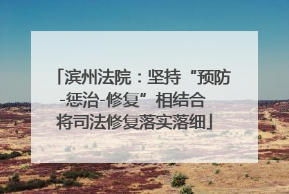 滨州法院：坚持“预防-惩治-修复”相结合 将司法修复落实落细