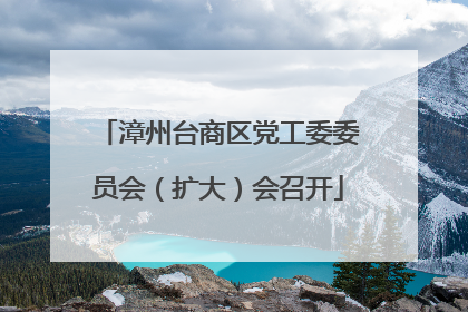 漳州台商区党工委委员会（扩大）会召开