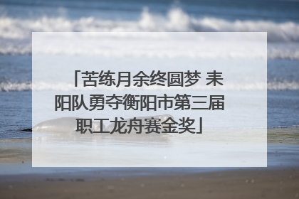 苦练月余终圆梦 耒阳队勇夺衡阳市第三届职工龙舟赛金奖