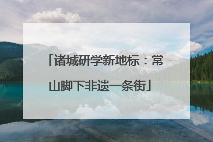 诸城研学新地标：常山脚下非遗一条街