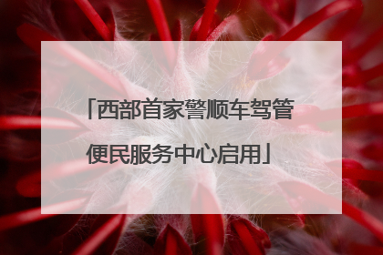 西部首家警顺车驾管便民服务中心启用