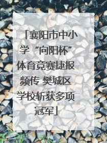 襄阳市中小学“向阳杯”体育竞赛捷报频传 樊城区学校斩获多项冠军