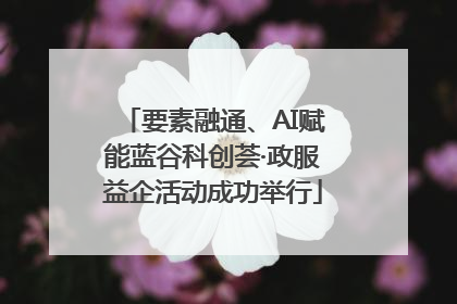要素融通、AI赋能蓝谷科创荟·政服益企活动成功举行