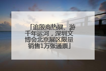 追殷商热展、游千年运河，深圳文博会北京展区限量销售1万张通票