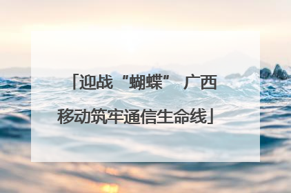 迎战“蝴蝶” 广西移动筑牢通信生命线