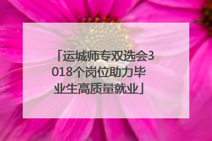 运城师专双选会3018个岗位助力毕业生高质量就业