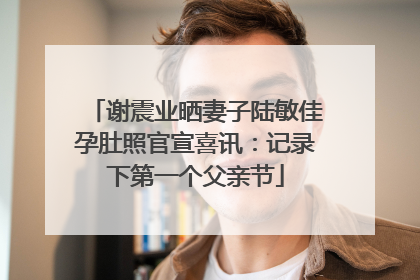谢震业晒妻子陆敏佳孕肚照官宣喜讯：记录下第一个父亲节