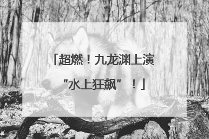 超燃！九龙渊上演“水上狂飙”！