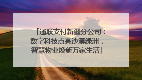 通联支付新疆分公司：数字科技点亮沙漠绿洲，智慧物业焕新万家生活