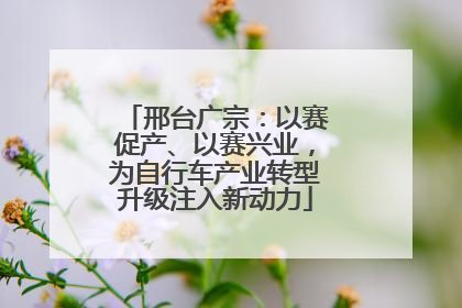 邢台广宗：以赛促产、以赛兴业，为自行车产业转型升级注入新动力