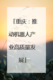 重庆：推动机器人产业高质量发展