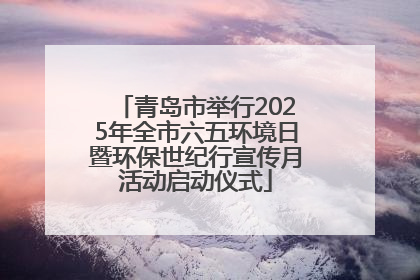 青岛市举行2025年全市六五环境日暨环保世纪行宣传月活动启动仪式