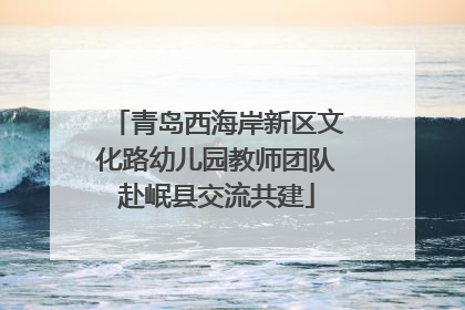 青岛西海岸新区文化路幼儿园教师团队赴岷县交流共建