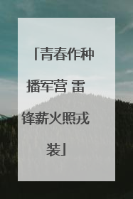 青春作种播军营 雷锋薪火照戎装