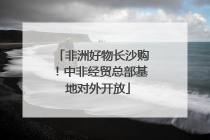 非洲好物长沙购！中非经贸总部基地对外开放