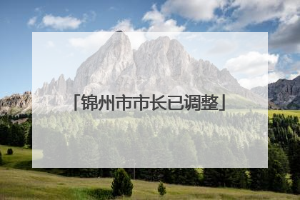 锦州市市长已调整