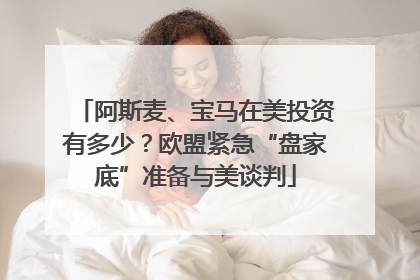 阿斯麦、宝马在美投资有多少？欧盟紧急“盘家底”准备与美谈判