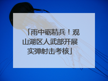 雨中砺精兵！观山湖区人武部开展实弹射击考核