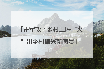霍军政：乡村工匠“火”出乡村振兴新图景