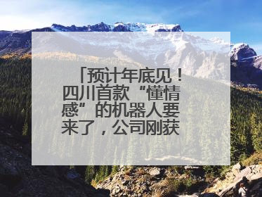 预计年底见！四川首款“懂情感”的机器人要来了，公司刚获数千万元融资