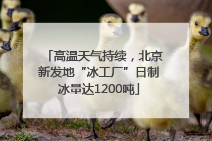 高温天气持续，北京新发地“冰工厂”日制冰量达1200吨