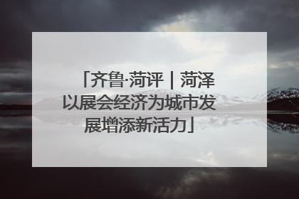齐鲁·菏评｜菏泽以展会经济为城市发展增添新活力