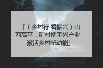 （乡村行·看振兴）山西高平：矿村携手兴产业 激活乡村新动能