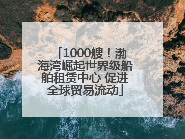 1000艘！渤海湾崛起世界级船舶租赁中心 促进全球贸易流动