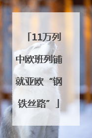 11万列中欧班列铺就亚欧“钢铁丝路”