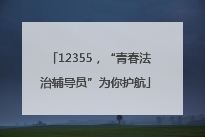 12355，“青春法治辅导员”为你护航